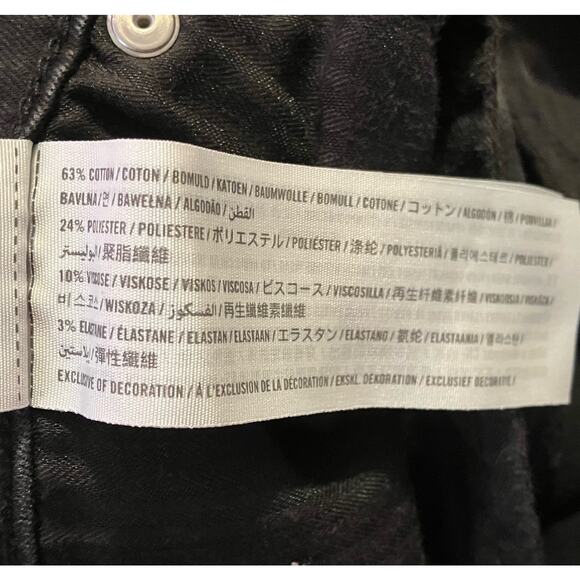 Abercrombie Fitch Women’s 28 x 26 Jeans Simone High Rise Ankle Flare Crop Black - Picture 6 of 10